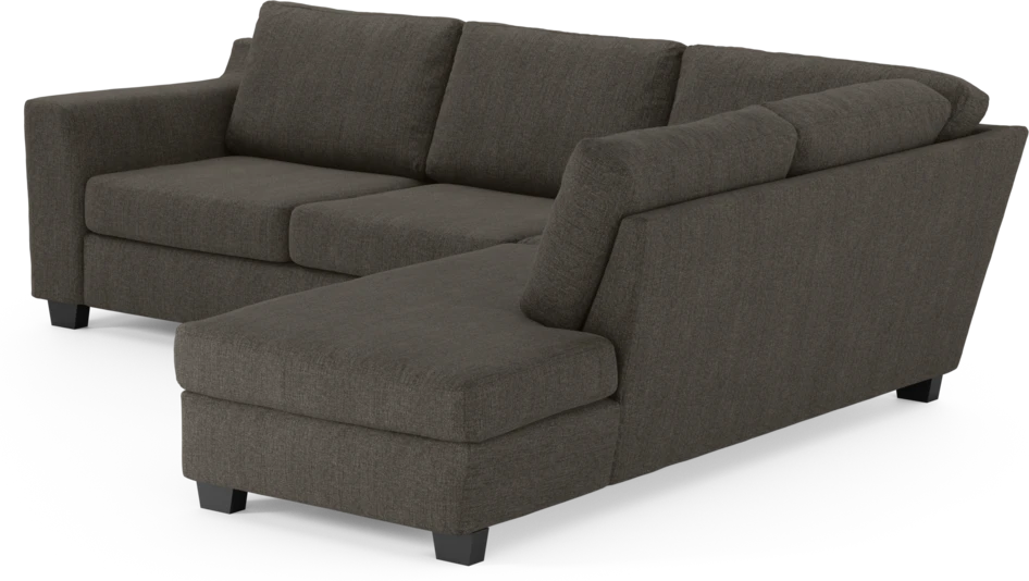 Friday - 2,5-sits soffa med divan höger - Brun