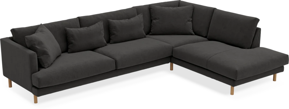 Harper - 3-sits soffa med divan höger - Grå