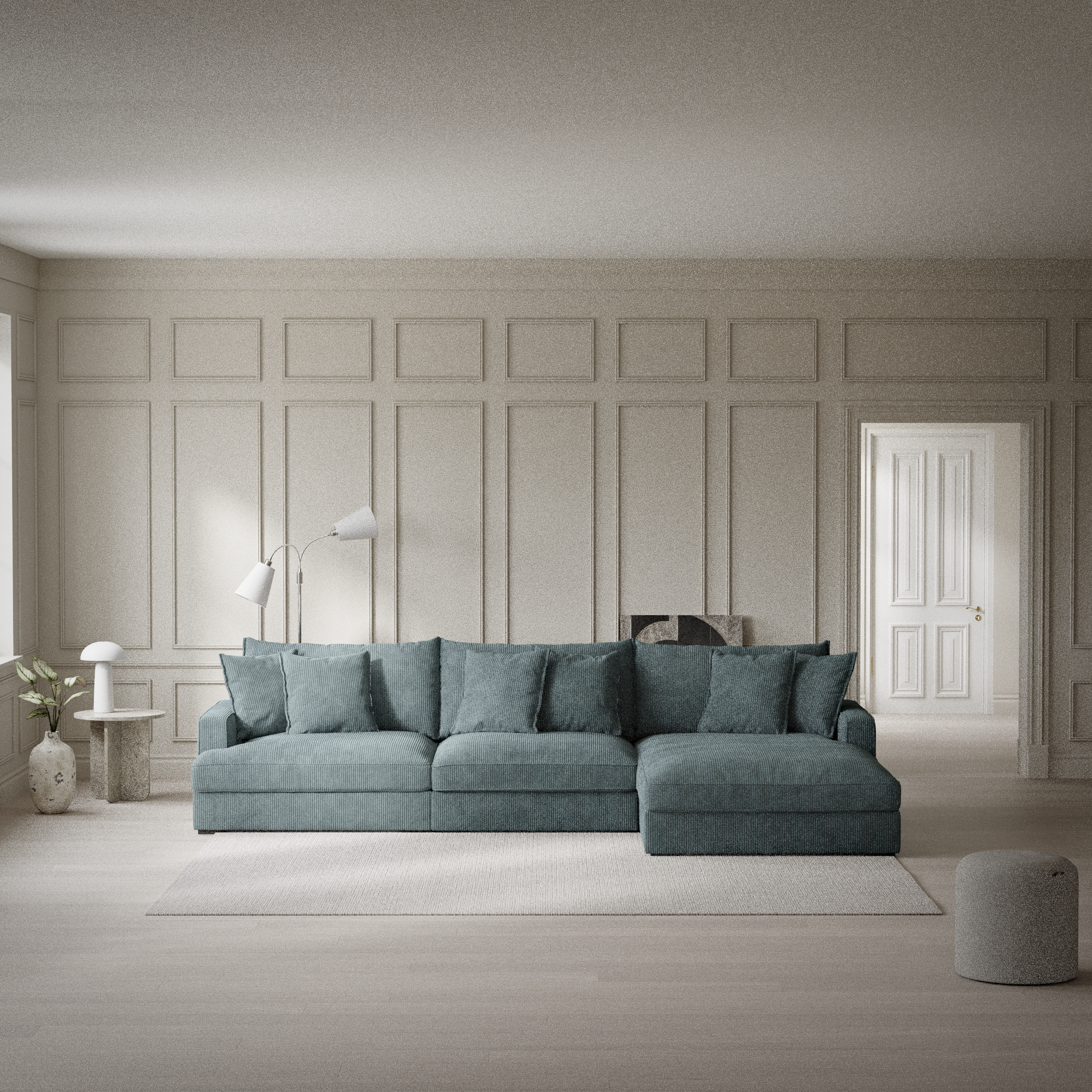 Rossi - 3-sits soffa med schäslong höger - inspiration