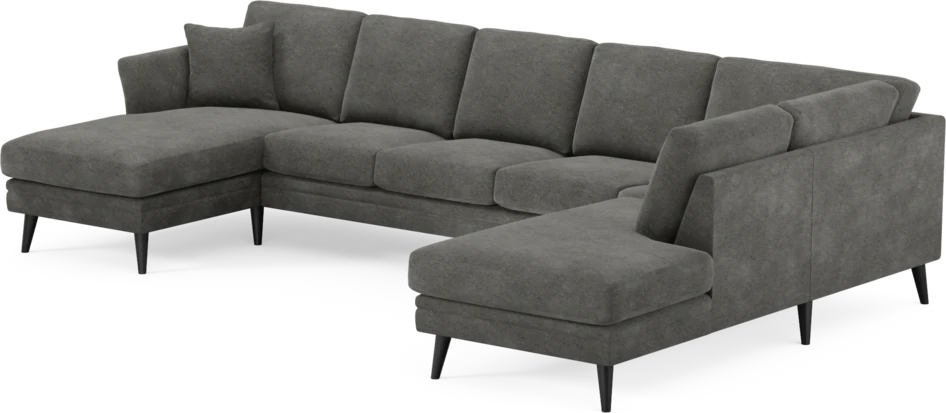 Eden - 3-sits soffa med schäslong vänster och divan höger - Grå