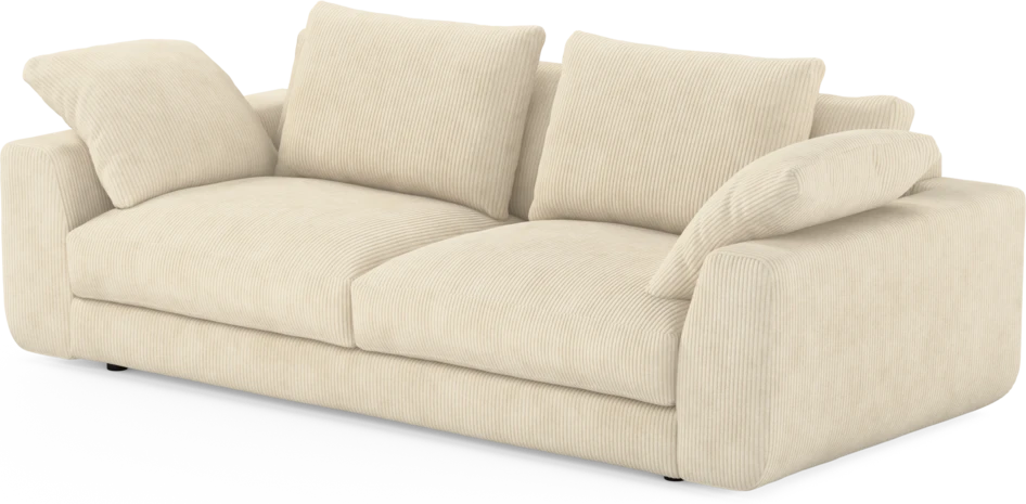 Amie - 3-sits soffa - Vit