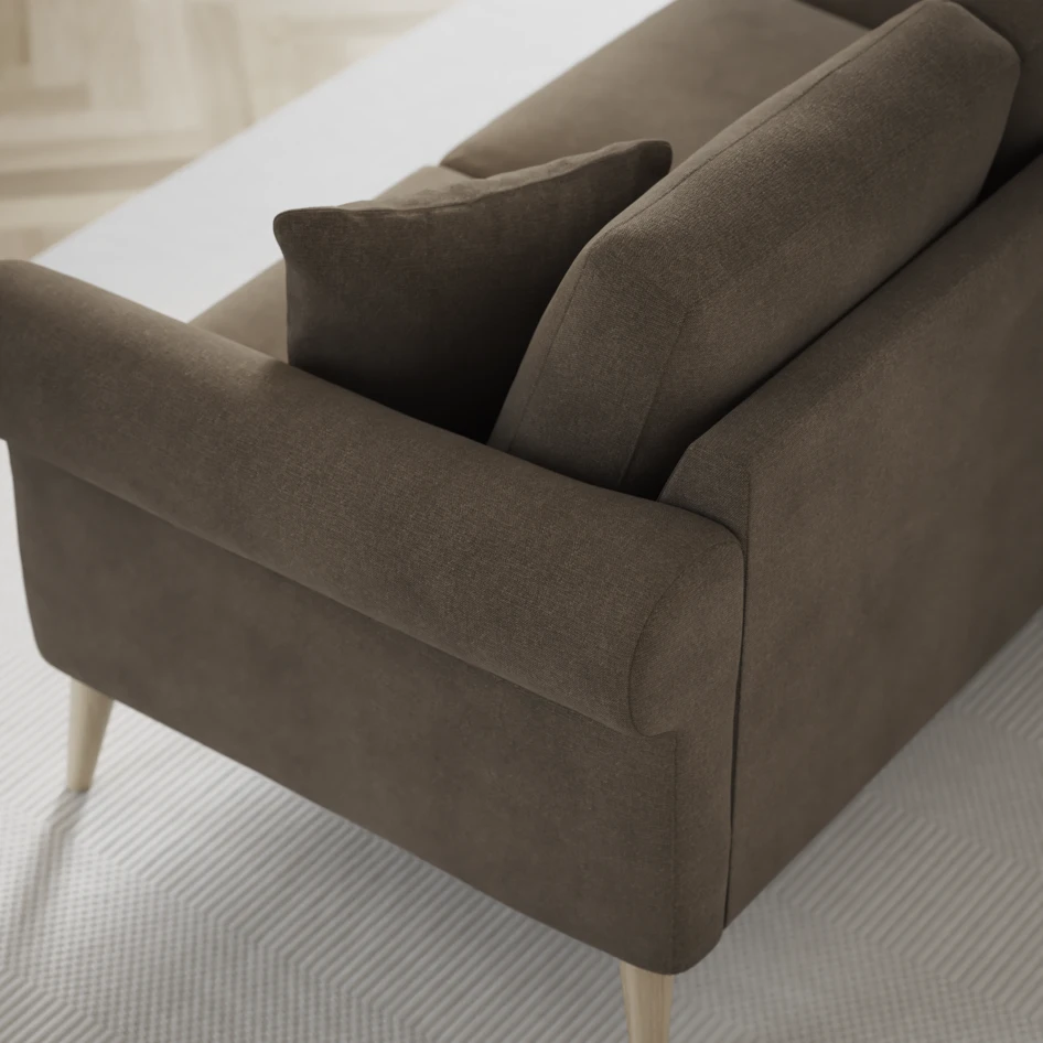 Eden - 3-sits soffa svängd - Beige