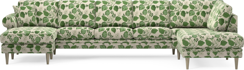 Eden - 3-sits soffa med schäslong vänster och divan höger - Flerfärgad