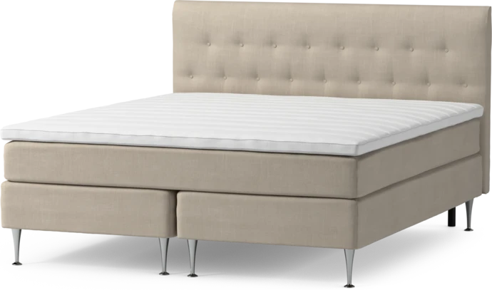 Roma Family, Kontinentalsäng, dubbelsäng med bäddmadrass och sänggavel låg pikerad, B 160-180