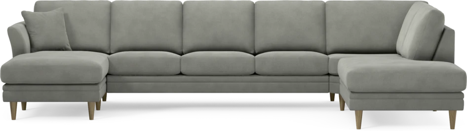 Eden - 3-sits soffa med schäslong vänster och divan höger - Grå
