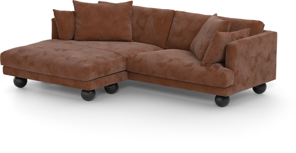 Harper - 4-sits med schäslong XL vänster - Orange