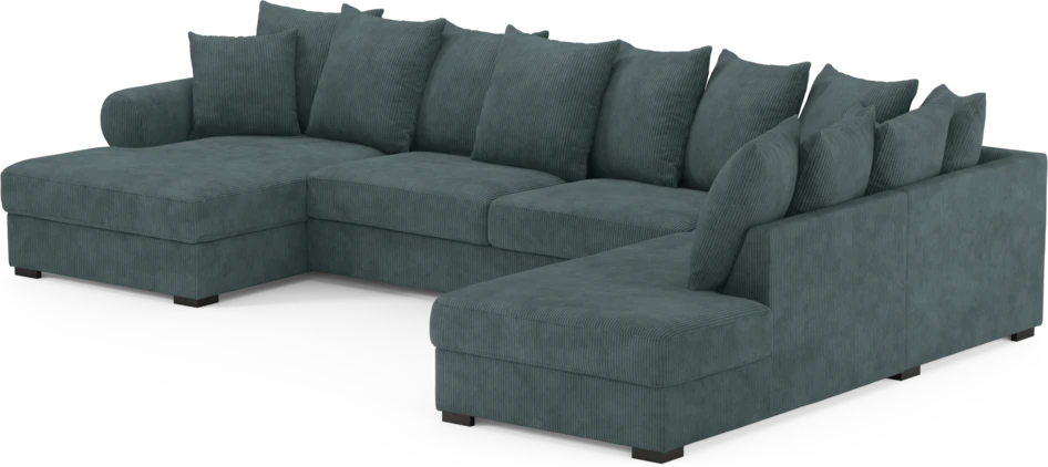 Town - 3-sits soffa med divan höger och schäslong vänster - Blå