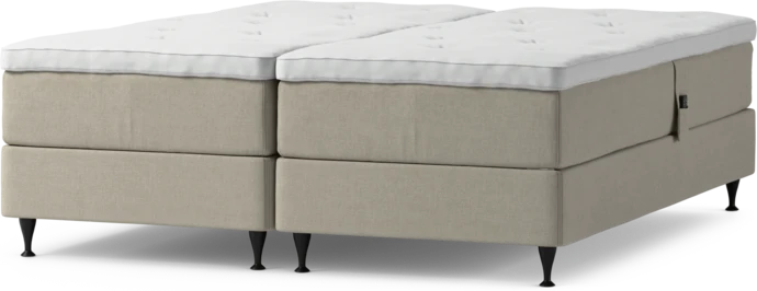 Delux Dream, Ställbar säng, dubbelsäng med bäddmadrass och sängben