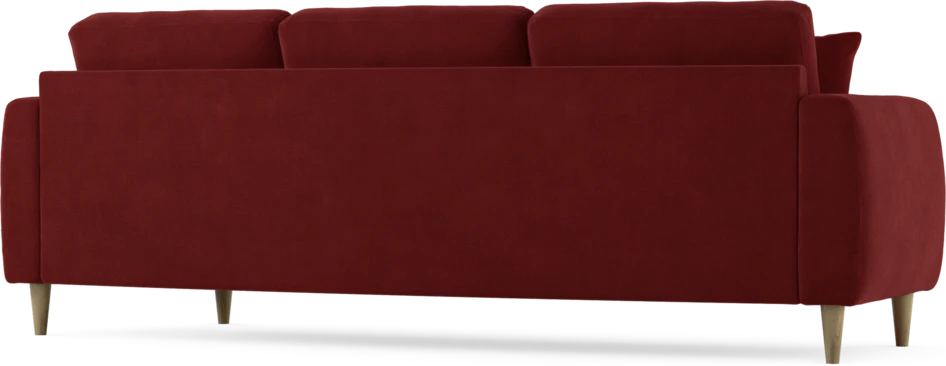 Eden - 3-sits soffa svängd - Röd