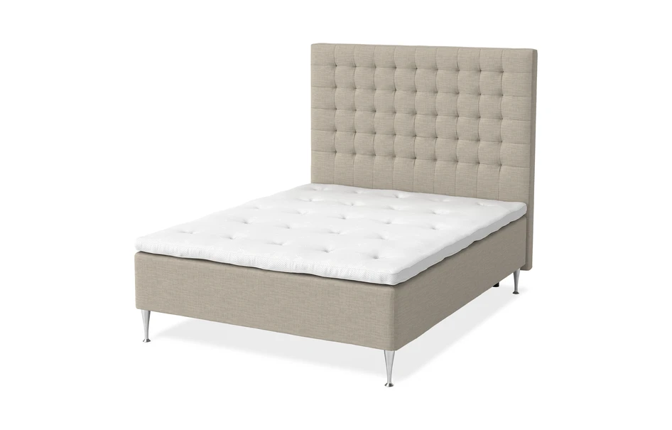 Dream Delux - Ramsäng, dubbelsäng med bäddmadrass Dream Delux vit - Beige
