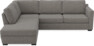 Friday - 2,5-sits soffa med divan vänster - Grå