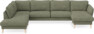 Bridge - 3-sits soffa med divan vänster och schäslong höger - Grön