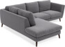 Madison - 2-sits soffa med divan vänster - Grå