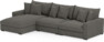 Rossi - 3-sits soffa med schäslong vänster - Grå