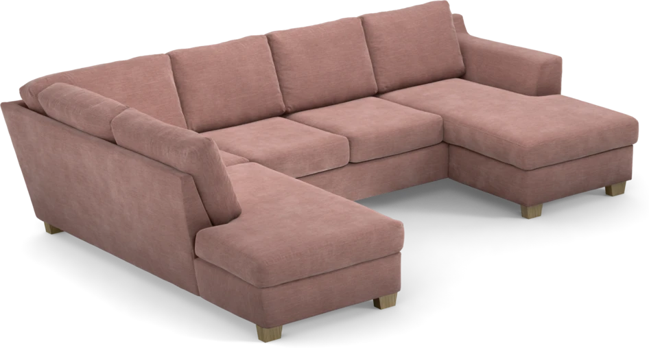 Friday - 3-sits soffa med divan vänster och schäslong höger - Rosa