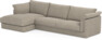 Cherrie Klädsel -  3-sits soffa med schäslong vänster - Beige