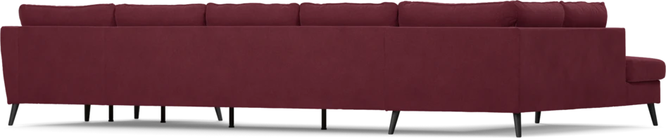 County - 4-sits soffa med divan vänster och schäslong höger - Röd