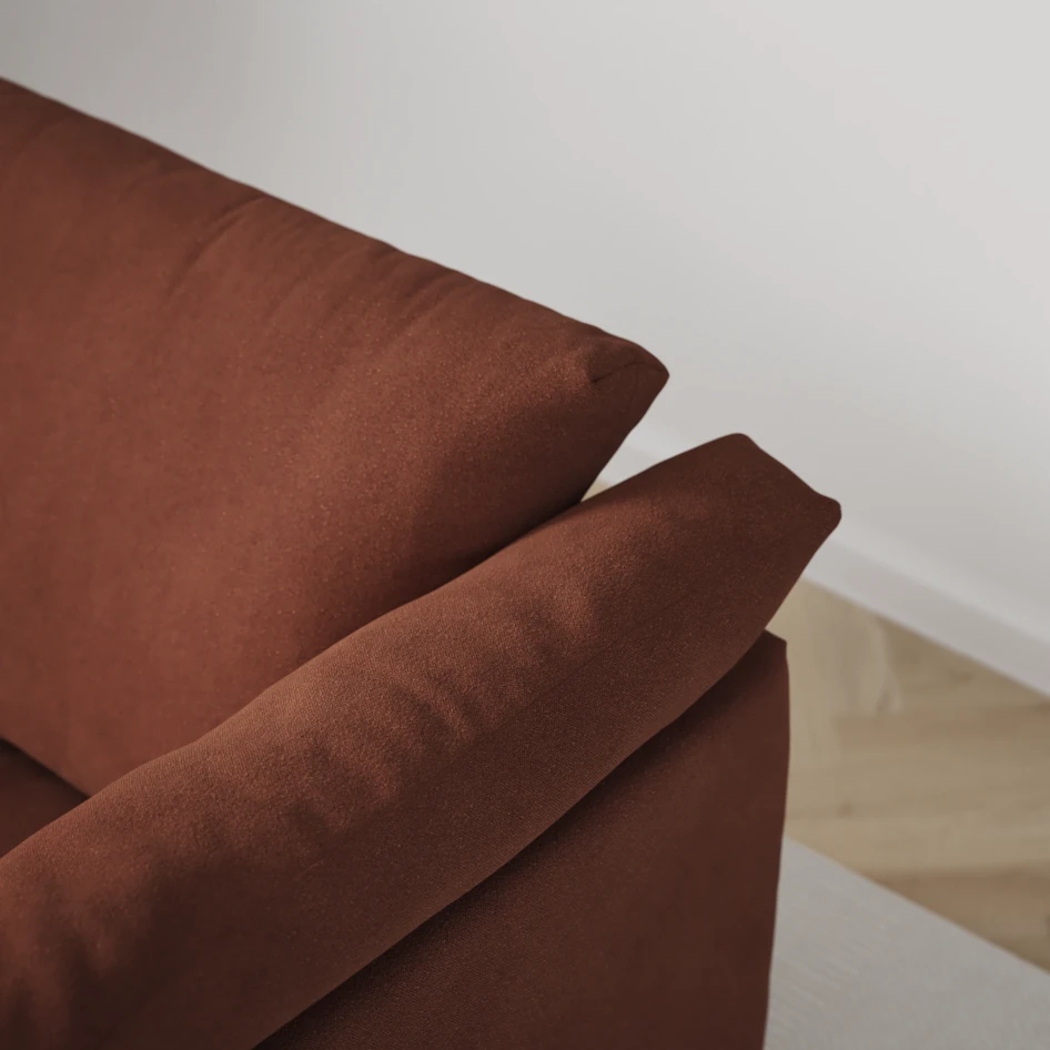 Cherrie - 3-sits soffa, fast klädsel - Orange