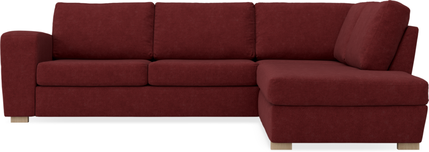 Friday - 2,5-sits soffa med divan höger - Rosa
