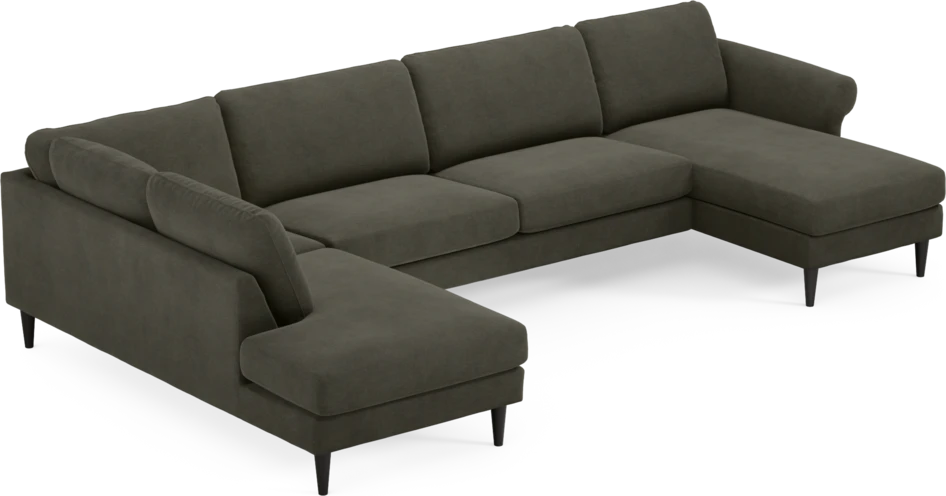 Bridge - 3-sits soffa med divan vänster och schäslong höger - Grå