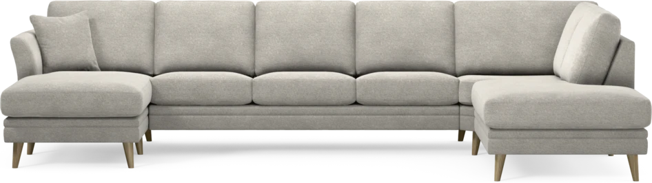 Eden - 3-sits soffa med schäslong vänster och divan höger - Grå