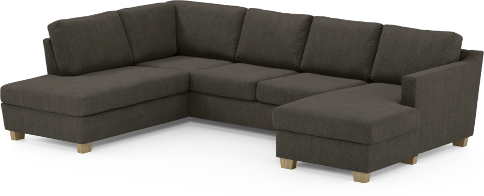Friday - 3-sits soffa med divan vänster och schäslong höger - Brun