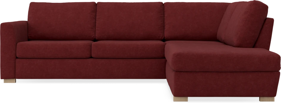 Friday - 2,5-sits soffa med divan höger - Rosa