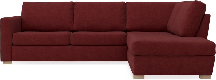 Friday - 2,5-sits soffa med divan höger - Rosa