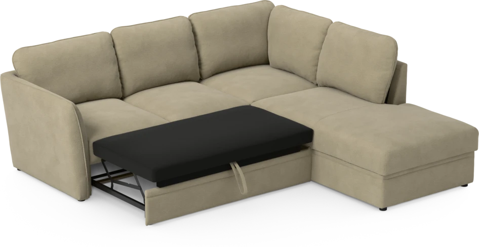 Öland - Bäddsoffa med divan höger - Beige