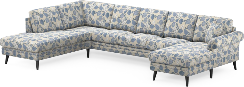 Eden - 3-sits soffa med divan vänster och schäslong höger - Flerfärgad