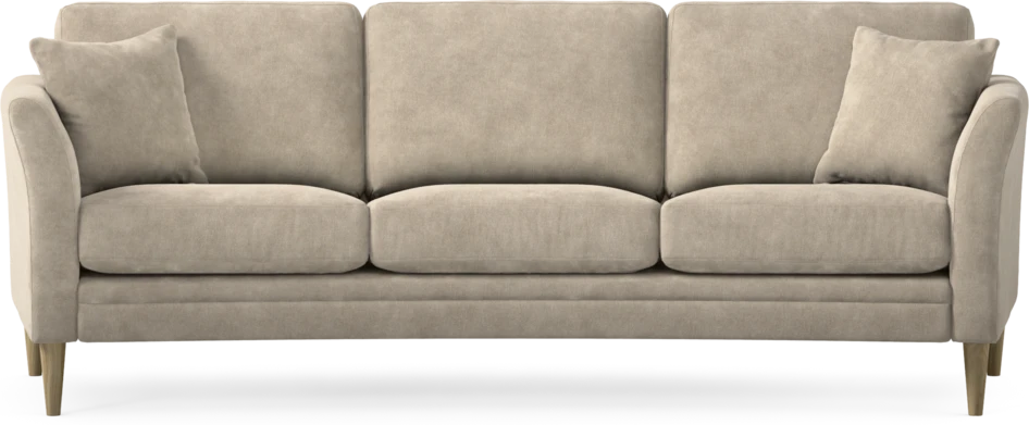 Eden - 3-sits soffa svängd - Beige