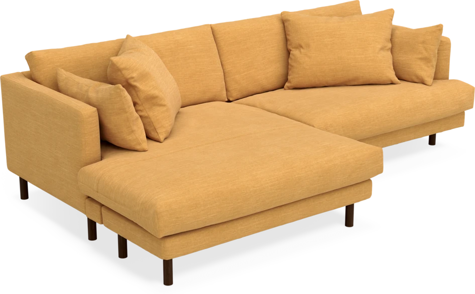 Harper - 4-sits med schäslong XL vänster - Gul