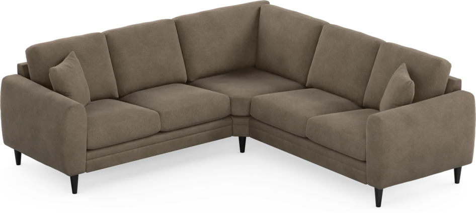 Eden - Hörnsoffa, 2+2-sits - Brun