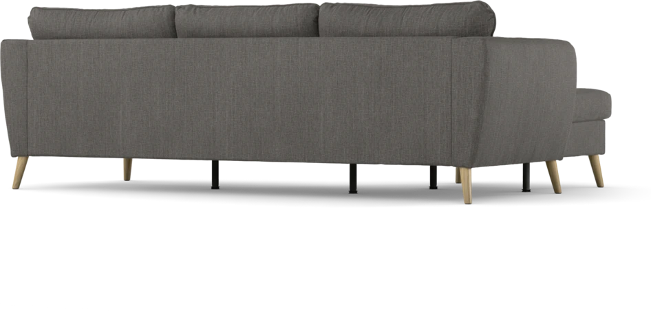 County - 3-sits soffa med flyttbar schäslong - Brun