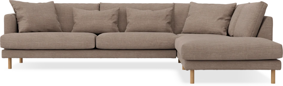 Harper - 3-sits soffa med divan höger - Brun