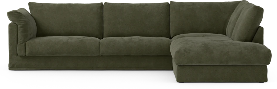 Cherrie Klädsel - Klädsel till 3-sits soffa med divan höger - Grön