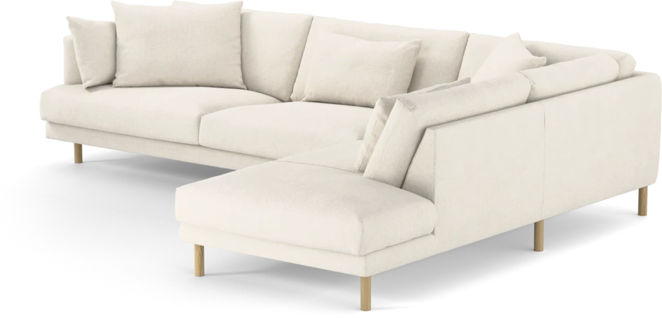Harper - 3-sits soffa med divan höger - Vit