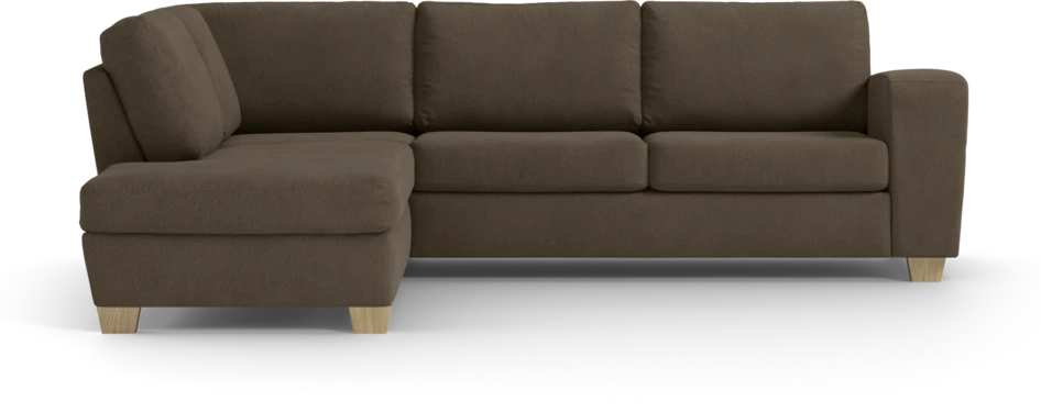 Friday - 2,5-sits soffa med divan vänster - Brun