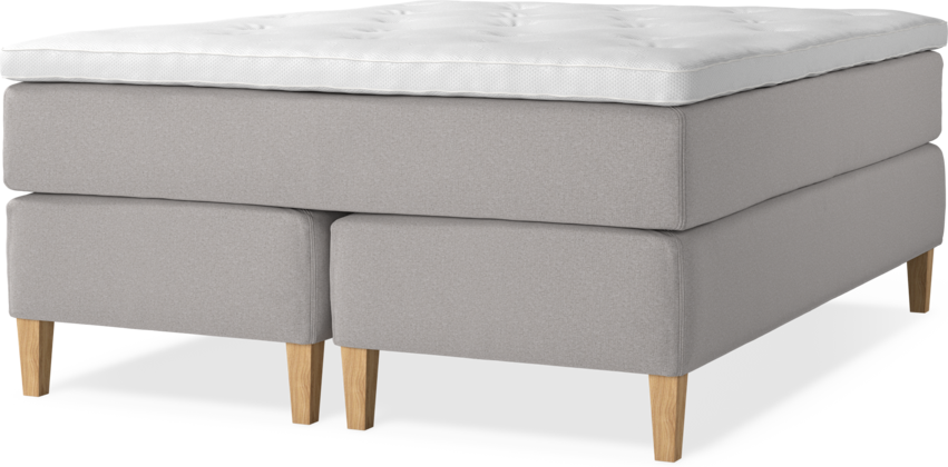 Delux Exclusive - Kontinentalsäng, dubbelsäng med bäddmadrass - Grå