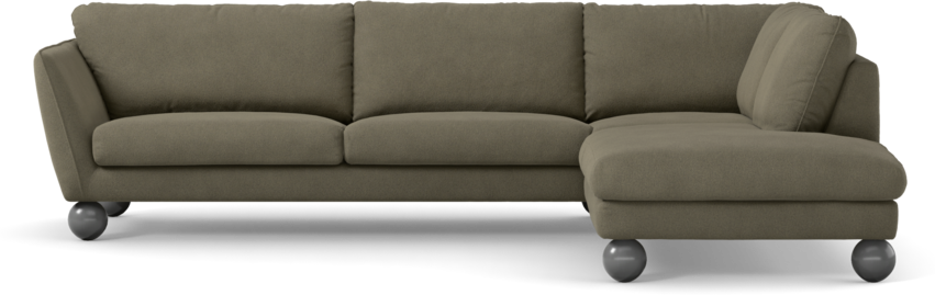 Madison Lux - 3-sits soffa med divan höger - Brun