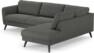 Bridge - 3-sits soffa med divan höger - Grå