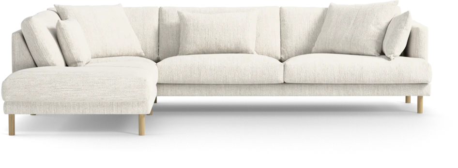 Harper - 3-sits soffa med divan vänster - Vit