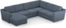 Friday - Hörnsoffa, 3+2-sits med schäslong vänster - Blå