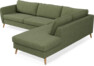 County - 2,5-sits soffa med divan höger - Grön