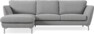 Madison Lux - 2-sits soffa med schäslong vänster - Grå
