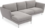 Madison Lux - 2-sits soffa med schäslong vänster - Grå