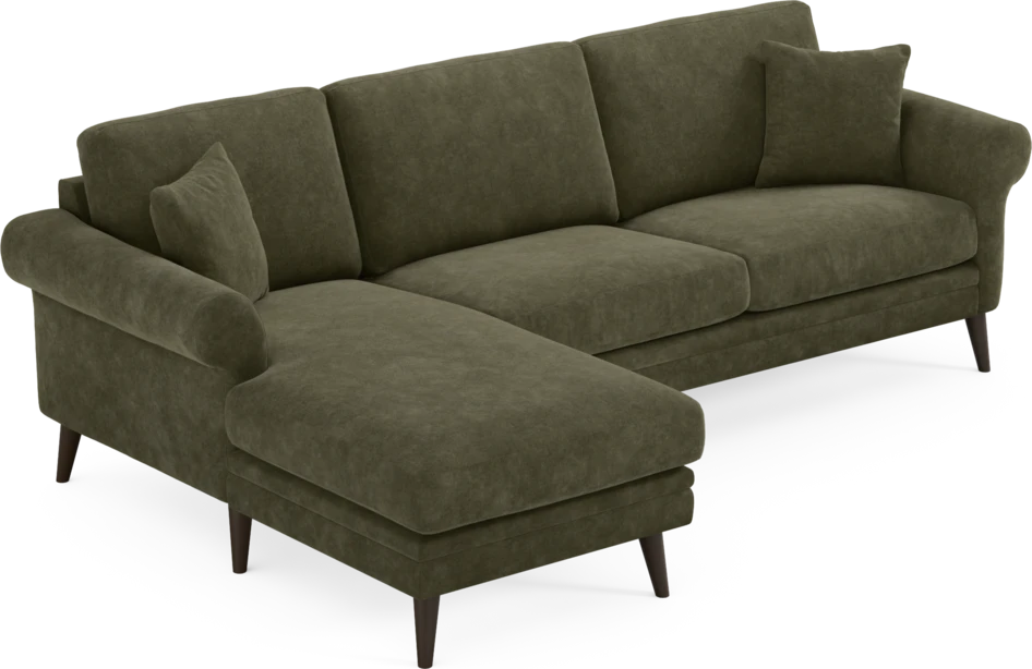 Eden - 2,5-sits soffa med schäslong - Grön