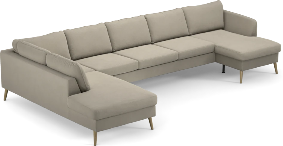 County - 4-sits soffa med divan vänster och schäslong höger - Grå