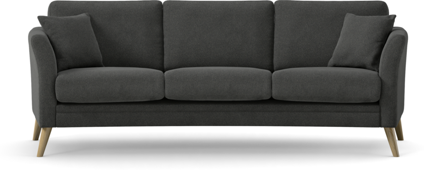 Eden - 3-sits soffa svängd - Svart