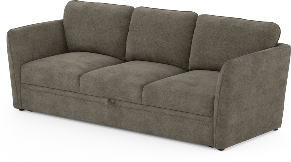 Öland - Bäddsoffa 3-sits, längsbäddad - Brun